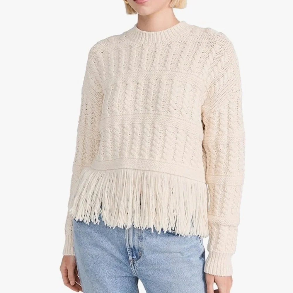 Tanya Taylor sally knit ivory sweater